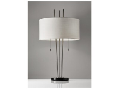 Adesso Anderson Incandescent/CFL Table Lamp, Brushed Steel (4072-22)