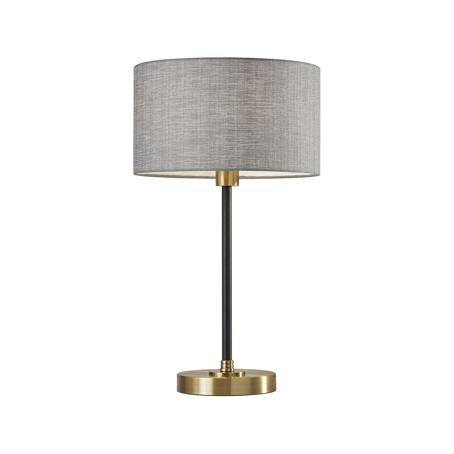 Adesso Bergen Incandescent Table Lamp, Antique Brass/Black/Gray (4206-21)