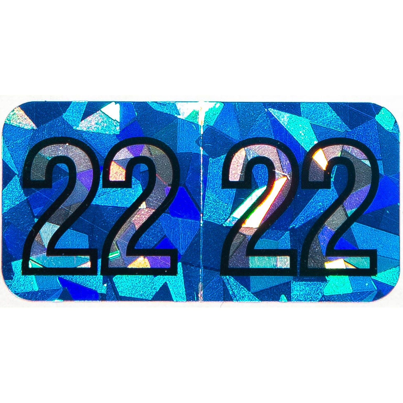 Medical Arts Press Holographic End-Tab Year Labels, 2022, Blue, 500/Roll (0722HBE)