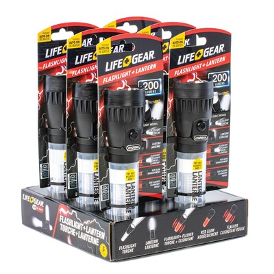 Life+Gear 7.8" 200-Lumen Floating Flashlight and Lantern, Red (41-3744)