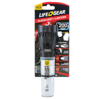 Life+Gear 7.8" 200-Lumen Floating Flashlight and Lantern, Red (41-3744)