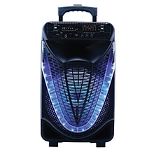 Naxa NDS-1233 Bluetooth Portable 12-Inch Party Speaker with Disco Light, Black