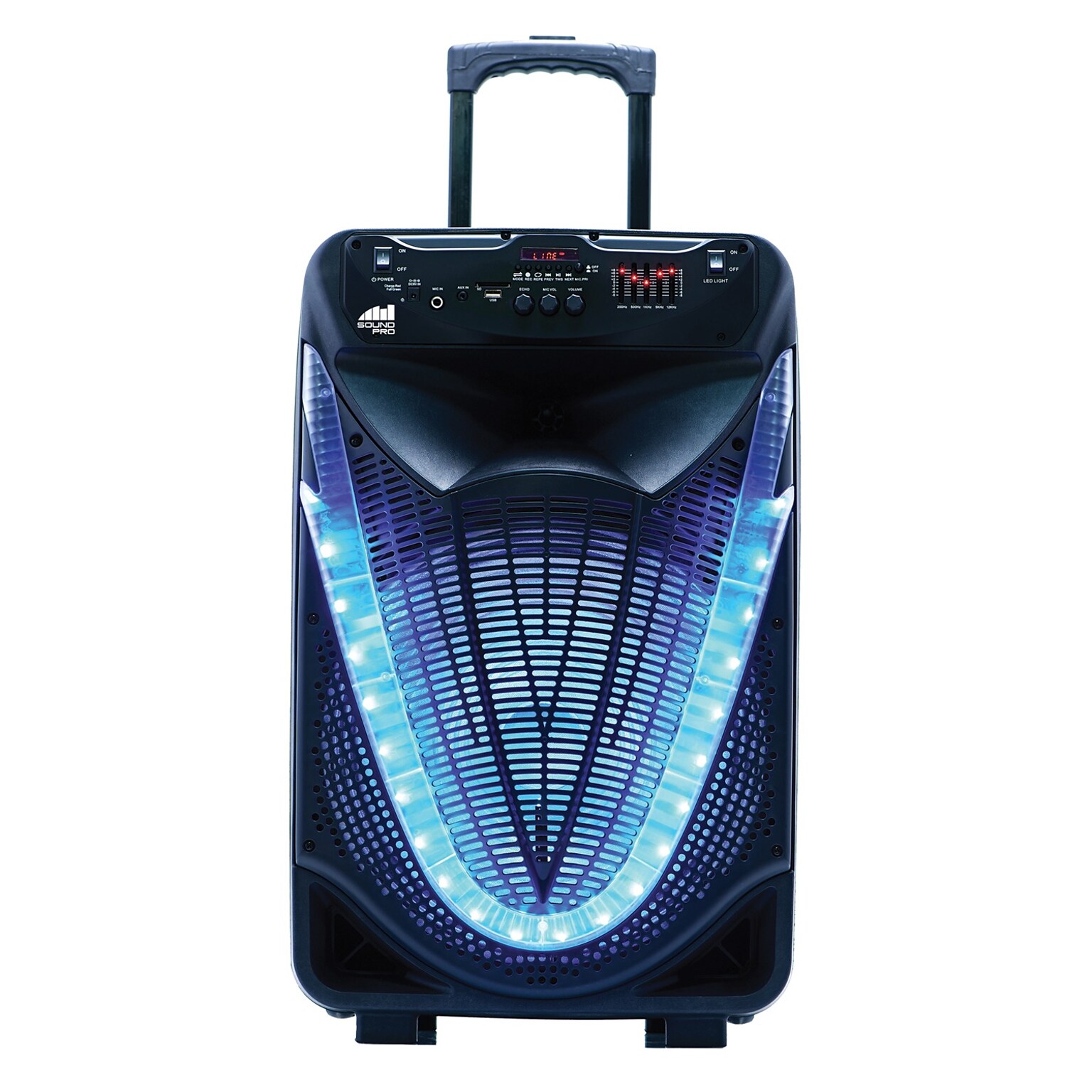 Naxa NDS-1533 Bluetooth Portable 15-Inch Party Speaker with Disco Light, Black