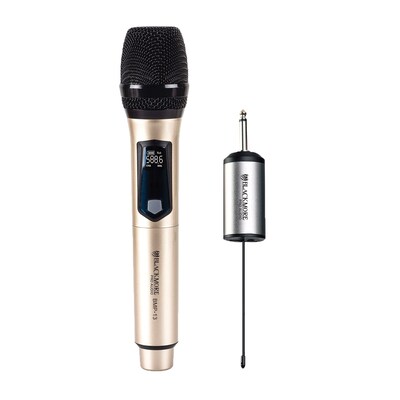 Blackmore Pro Audio BMP-13 Handheld Rechargeable Wireless UHF Microphone System, Gold