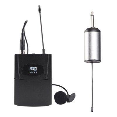 Blackmore Pro Audio BMP-15 Portable Dynamic Lapel Wireless UHF Microphone System, Black