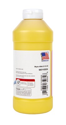 Crayola Artista II Washable Tempera Paint, Yellow, 16 oz. (54-3115-034)