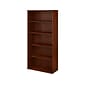 Bush Business Furniture Studio C 72.8"H 5-Shelf Bookcase with Adjustable Shelves, Hansen Cherry Laminated Wood (SCB136HC-Z)