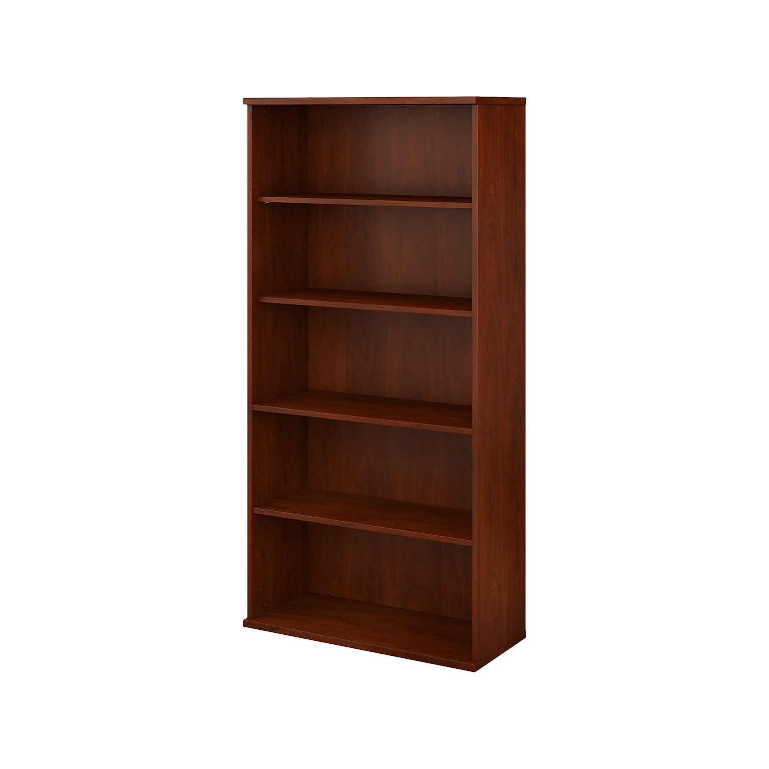 Bush Business Furniture Studio C 72.8H 5-Shelf Bookcase with Adjustable Shelves, Hansen Cherry Laminated Wood (SCB136HC-Z)