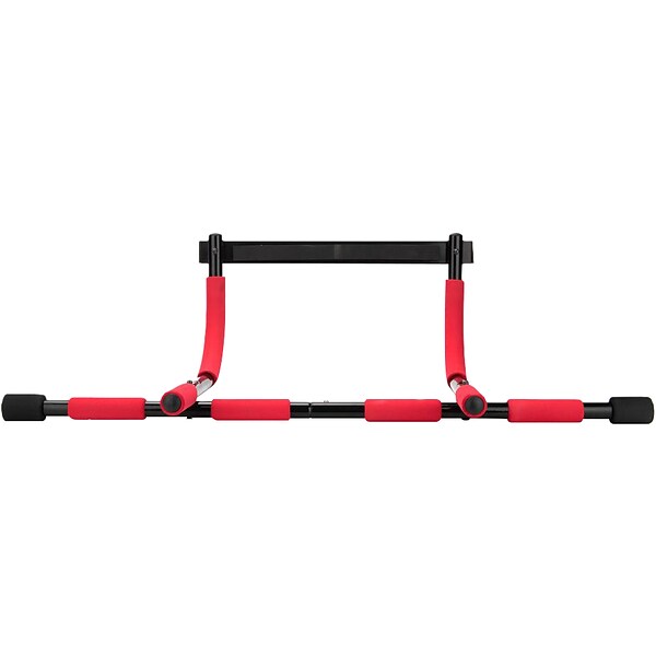 Mind Reader Red Pull-Up Bar for Doorframe, 250 lbs. (PULLUP-RED)