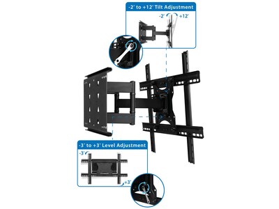 Mount-It! Articulating Wall TV Mount, 132 lbs. Max. (MI-385)