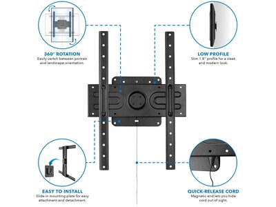 Mount-It! Articulating Wall TV Mount, 110 Lbs. Max. (MI-387)