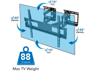 Mount-It! Full-Motion TV Mount, 88 Lbs. Max. (MI-485C)