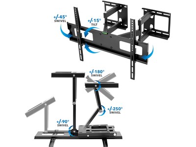 Mount-It! Full-Motion TV Mount, 88 Lbs. Max. (MI-485C)