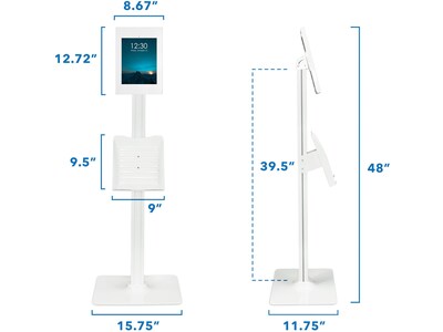 Mount-It! Tablet Floor Stand MI-37701W_G7 with Document Holder