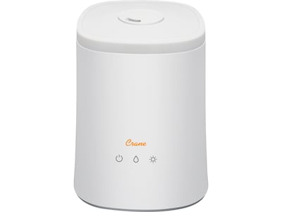 Crane Ultrasonic Cool Mist Console Humidifier, 1.2-Gallon, For Rooms 500 sq. ft., White (EE-6909)