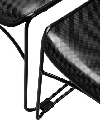 National Public Seating Commercialine 850 Series Ultra Compact Stack Chair, Black, 20 Pack (850-CL/20)