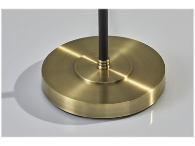 Adesso Bergen 59 Antique Brass/Black Floor Lamp with Drum Shade (4207-21)