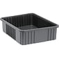 Quantum Storage Systems Dividable Grid Container, 22-1/2"L x 17-1/2"W x 6"H, Gray, 3/Pack (DG93060GYCS)