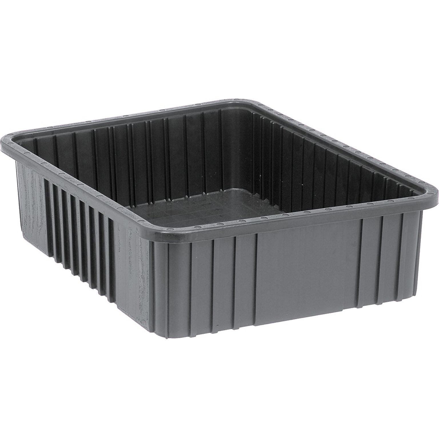 Quantum Storage Systems Dividable Grid Container, 22-1/2L x 17-1/2W x 6H, Gray, 3/Pack (DG93060GYCS)