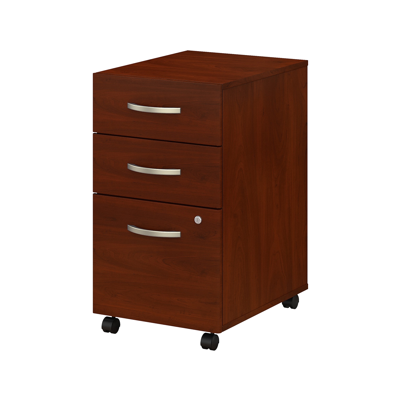 Bush Business Furniture Studio C 3-Drawer Mobile Vertical File Cabinet, Letter/Legal Size, Lockable, Hansen Cherry (SCF216HCSU)