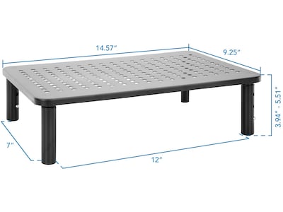 Mount-It! Adjustable Monitor Stand, Up to 32", Black (MI-7363)