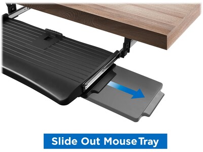 Mount-It! Adjustable Keyboard Shelf, Black (MI-7136)