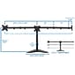 Mount-It! Adjustable Triple Monitor Stand, Up to 32", Black (MI-2789XL)