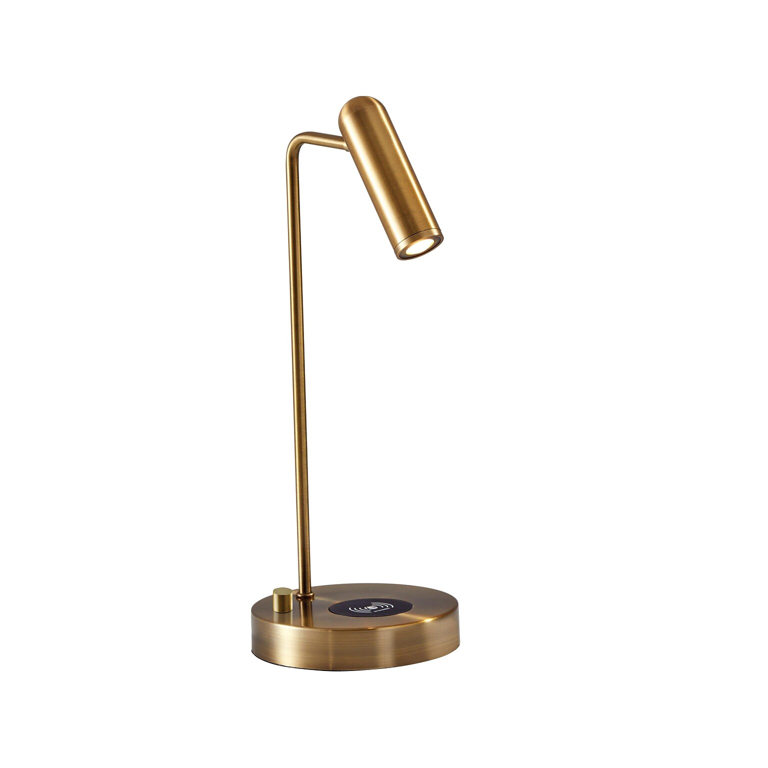 Adesso Kaye AdessoCharge LED Desk Lamp, 16.5, Antique Brass (3162-21)