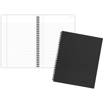 Cambridge Limited 1-Subject Professional Notebooks, 6.63" x 9.5", Wide Ruled, 80 Sheets, Black (06672)