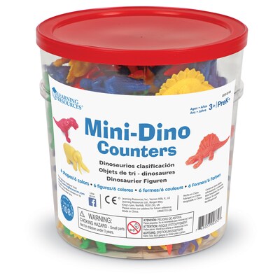 Learning Resources Mini Dino Counters, Pack of 108 (LER0710)