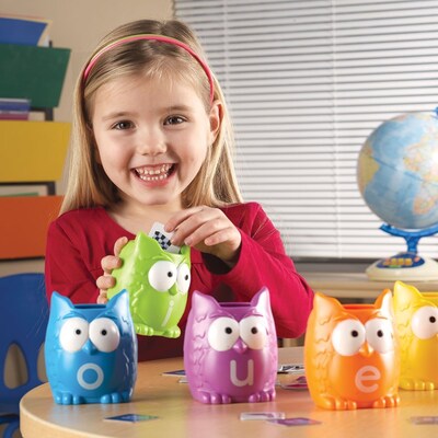 Learning Resources Vowel Owls Sorting Set, Grades PreK-4 (LER5460)