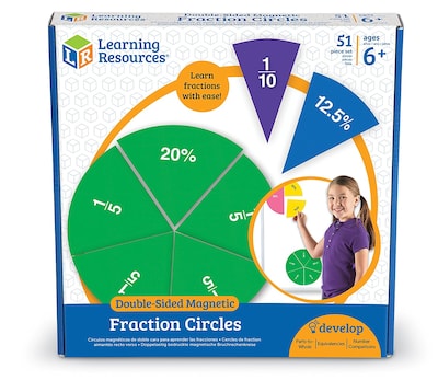 Learning Resources Double-Sided Magnetic Fraction Circles (LER1616)