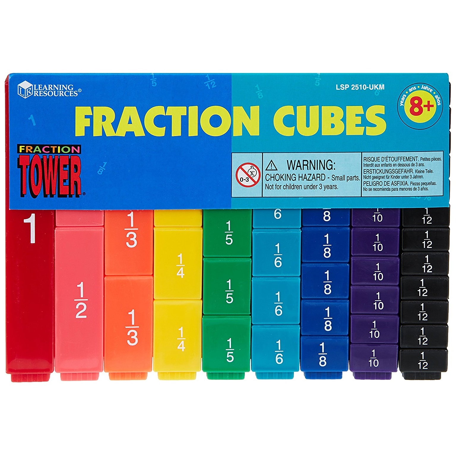 Learning Resources Fraction Tower Fraction Cubes (LER2510)