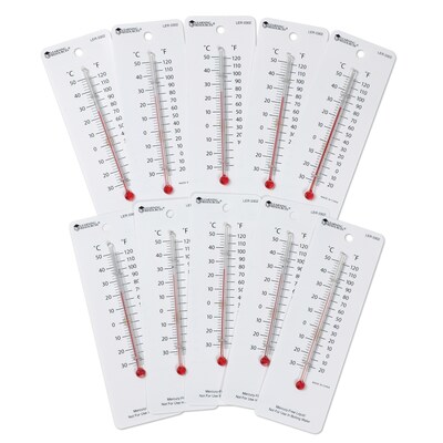 Learning Resources Student Thermometers, Set of 10 (LER0302)