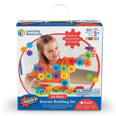 Learning Resources Gears! Gears! Gears! 60-Piece Starter Building Set (LER9148)