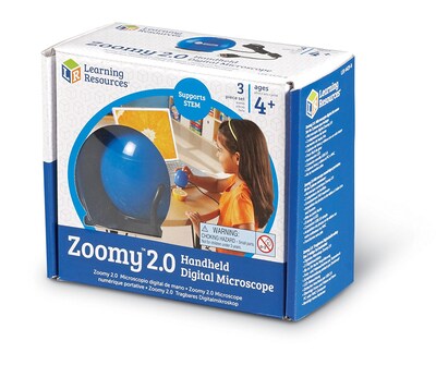 Learning Resources Zoomy 2.0 Handheld Digital Microscope, Blue (LER4429-B)
