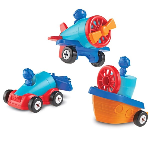 Learning Resources 1-2-3 Build It Car-Plane-Boat (LER2840)