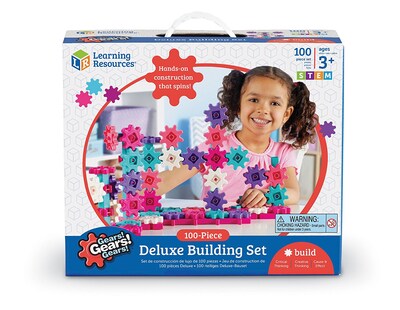 Learning Resources Gears! Gears! Gears! 100-Piece Deluxe Building Set (LER9162-P)