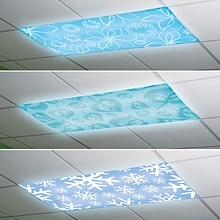 Learning Resources Classroom Light Filters for Ceiling Lighting, Blue/White, Set of 3 Seasons (1233)