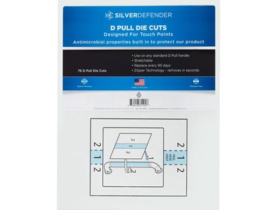 Silver Defender D-Shaped Pull Die Cut, 11 x 0.24 Yds., Clear, 75/Pack (DC-001-DP-75)