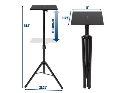 Mount-It! Steel Tripod Projector Stand, Black (MI-7977)