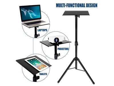 Mount-It! Steel Tripod Projector Stand, Black (MI-7977)