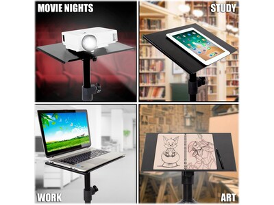 Mount-It! Steel Tripod Projector Stand, Black (MI-7977)