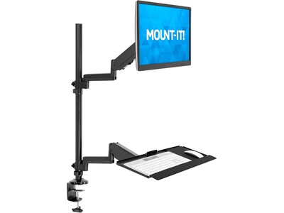 Mount-It! Adjustable Monitor Mount, Up to 32, Black (MI-7995)