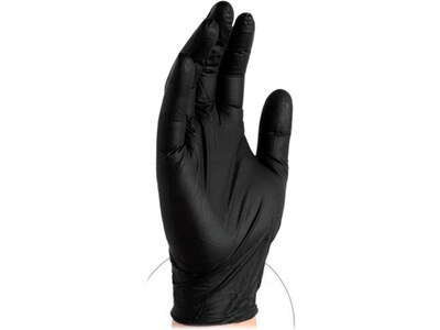 Gloveworks GPNB Nitrile Industrial Grade Gloves, Medium, Black, 100/Box, 10 Boxes/Carton (GPNB44100-