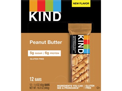 KIND Bar, Peanut Butter, 1.4 Oz.,12/Box (27742)