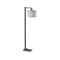 Adesso Devin 60.75 Matte Black/Gray Floor Lamp with Drum Shade (5019-01)