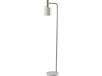 Adesso Emmett 61 Brushed Steel Floor Lamp with Drum Shade (3159-02)