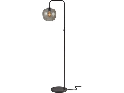 Adesso Ashton 58.75 Matte Black Floor Lamp with Round Shade (3438-01)
