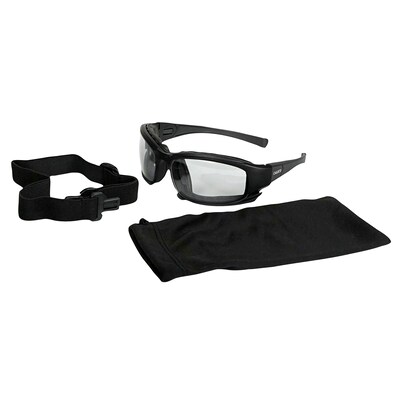 Jackson Safety Calico Safety Eyewear V50, Clear Anti-Fog Lens with Interchangeable Temples and Head Strap, 1 Pair